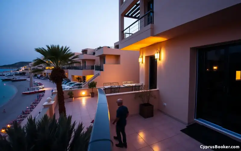 Ayia Napa Strand bei Nacht: entspannte Ferienwohnung oder Hotelkomfort – die Wahl liegt bei Ihnen