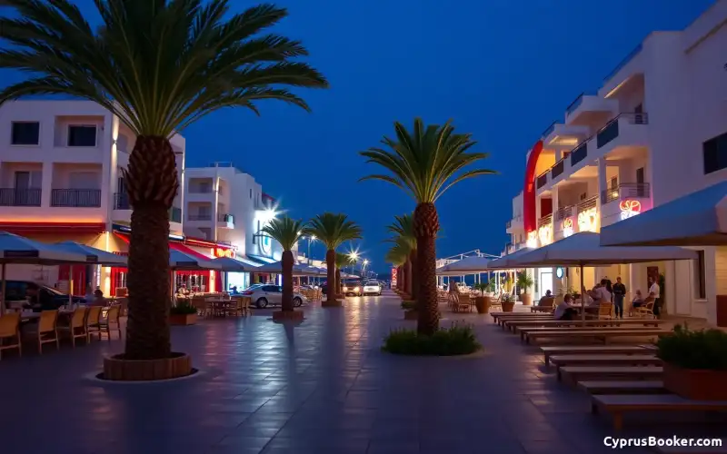 Ayia Napa Resort erstrahlt nachts im Lichterglanz – ein Paradies für Immobilienkäufer 2026