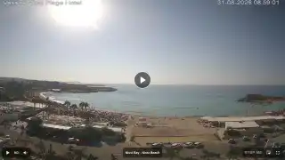 Vorschaubild 31. August 2026 06:00 Ayia Napa Zypern - Nissi Beach Panorama